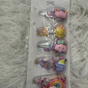 Cute kawaii girl hair clip set of 5